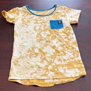 Rags to Raches Yellow and Blue acid wash  Tee